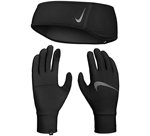 Nike Herren Essential Handschuh Stirnband Set, 082 Black/Black/Silver, XS/S von Nike