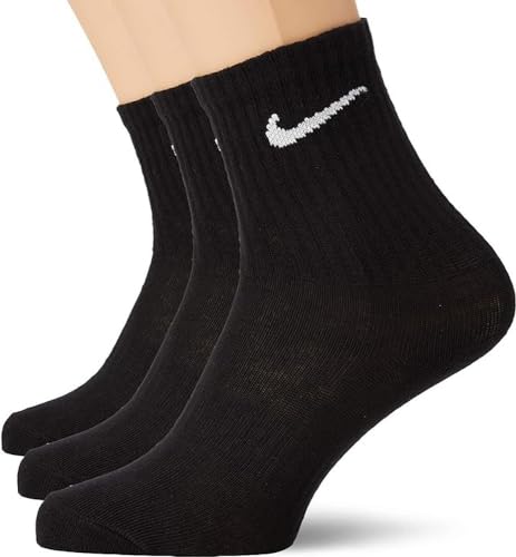 Nike Herren Everyday Lightweight Crew Trainings Socken (3 Paar), Schwarz (black/White), 42–46 (Herstellergröße: L) von Nike