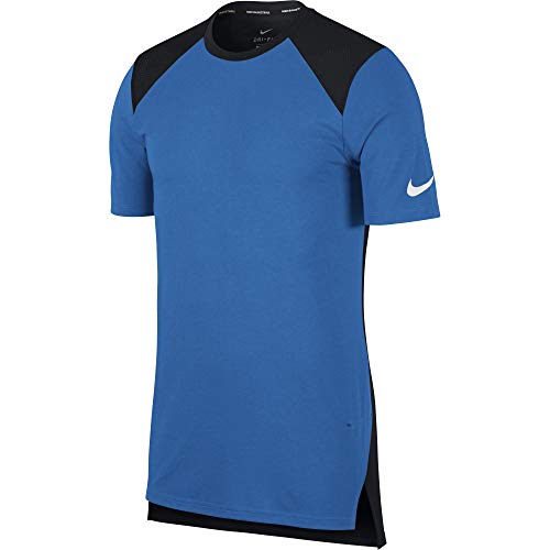 Nike Herren Haut de Basketball à Manches Courtes Breathe Elite T-Shirt, Signal Blue/Black/White, FR : M (Taille Fabricant : M) von Nike