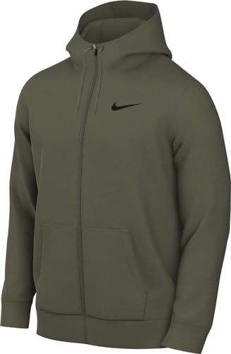 Nike Herren Hooded Full Zip Ls Top M Nk Df Hdie Fz FL, 222 Medium Olive/Black, CZ6376-222, L von Nike
