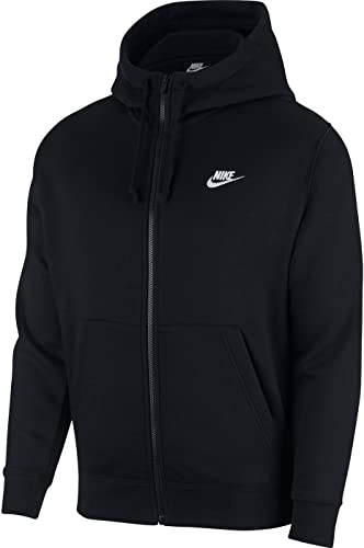 Nike Herren Nsw Club Fz Bb Hoodie Mit Durchgehendem Rei verschluss, Black/Black/White, L EU von Nike