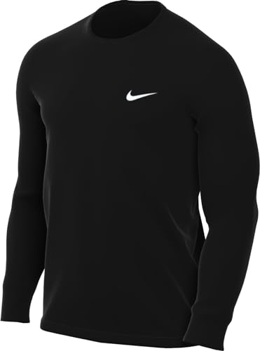 Nike Herren Langarm Oberteil Dri-Fit Uv Hyverse, Black/White, FB8583-010, S von Nike