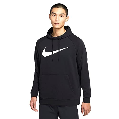 Nike Herren Dri-fit Hooded Sweatshirt, Black/(White), L EU von Nike