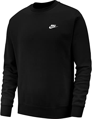 Nike Herren M NSW CLUB CRW BB 804340 Long Sleeved T-shirt, schwarz (black/White), L, 17-23 von Nike