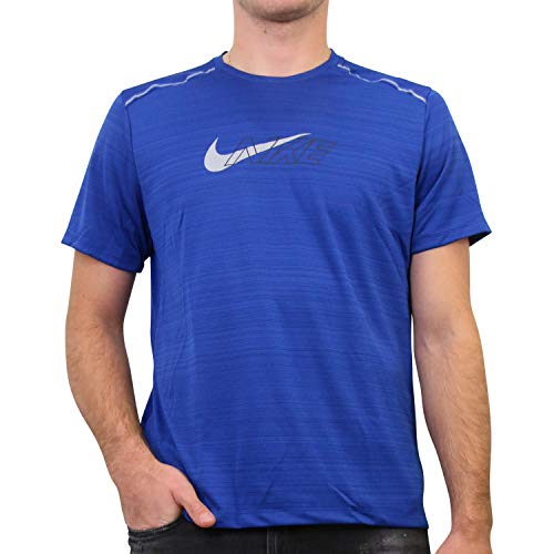 Nike Herren Milerleeve Flash Nv Shortsleeve, blau, S von Nike