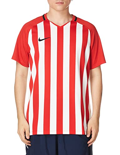 Nike Herren Striped Division III Football Jersey Long Sleeved T-Shirt,Rot/Weiß/Schwarz,S von Nike