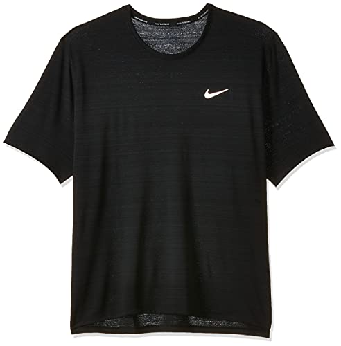 Nike Herren Dri-FIT Miler T-Shirt, Black/Reflective Silver, S von Nike