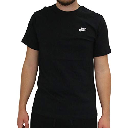 Nike Herren T-Shirt Sportswear Club, Black/White, S, AR4997-013 von Nike