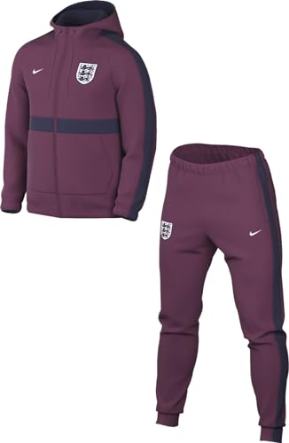 Nike Herren Trainingsanzug England Sportswear Ce Trk Suit Hd Wvn, Rosewood/Purple Ink/White, FJ7296-653, S von Nike