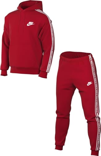Nike Herren Trainingsanzug M Nk Club Flc Gx Hd Trk Suit, University Red/White, FB7296-657, 2XL von Nike