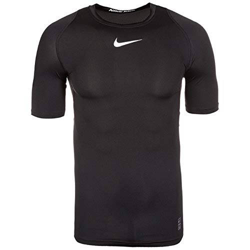 Nike Herren Trainingsshirt Pro, Black/White/White, M, 838091-010 von Nike