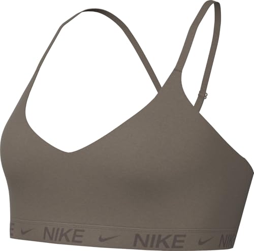 Nike Indy Light Support Verstellbarer Sport-BH Mit Polstern Für Damen, Mink Brown/Ironstone, FD1062-233, L von Nike
