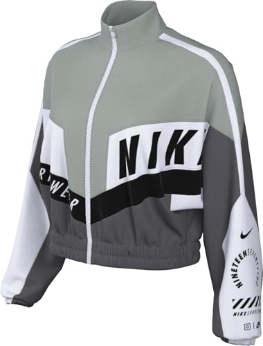 Nike Jacke Damen Sportswear Jkt Woven Street Sw, Iron Grey/Light Pumice/White, HF5956-068, M von Nike