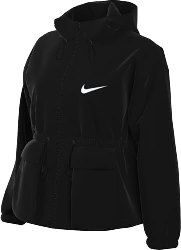 Nike Jacke Damen Sportswear Trend Woven Jkt, Black/White, FN3669-010, L von Nike