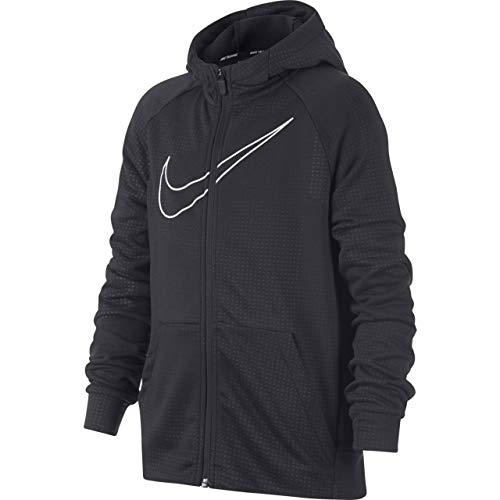 Nike Jungen B Nk Dry Hoodie Fz Emb Jacke,Grau (Anthracite/White), S von Nike