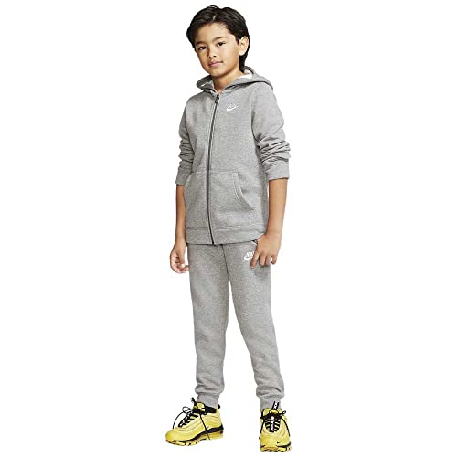 Nike Jungen B Nsw Core Bf Trk Suit Trainingsanzug, Grau (091 Carbon Heather/Dark Grey/W), (Herstellergröße: Large) von Nike