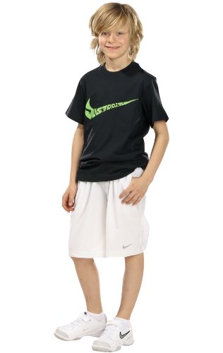 Nike Jungen Tennisshort Club, White/White/Black, M, KN864100M von Nike