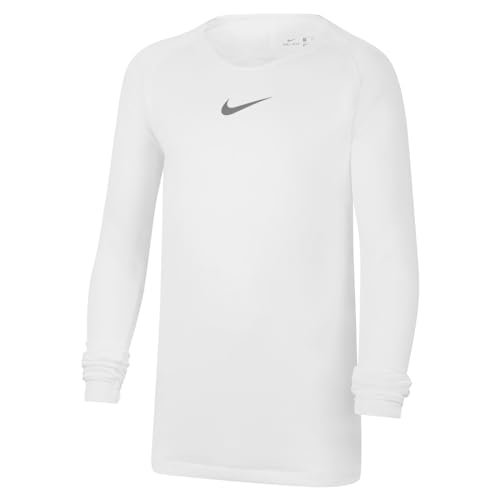 Nike Kinder Dri-FIT Park First Layer Langarmshirt, Weiß/Cool Grey, S, AV2611-100 von Nike