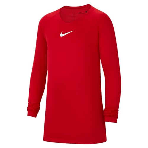 Nike Kinder Dri-FIT Park First Layer Langarmshirt, Universitätsrot/Weiß, M, AV2611-657 von Nike