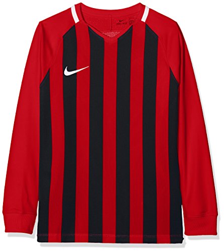 Nike Kinder Striped Division III Football Jersey Long Sleeved T-shirt university red/black/white/(white), XS von Nike