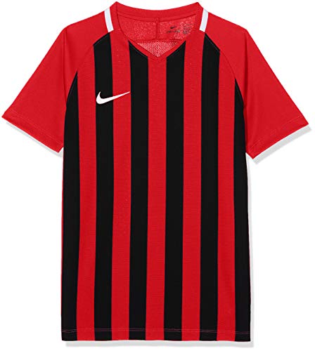 Nike Kinder Striped Division III Jersey SS Trikot, Mehrfarbig (University Red/Black/White), L von Nike