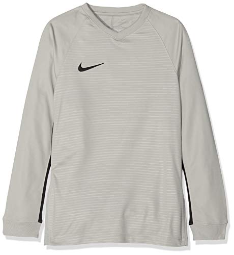 Nike Kinder Tiempo Premier Football Jersey Long Sleeved T-shirt, Grau (pewter grey/Black 057), M von Nike