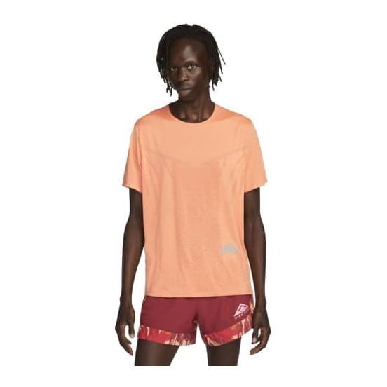 Nike Lauf T-Shirt Dri-FIT Trail Rise 365 - Orange/Weiß von Nike