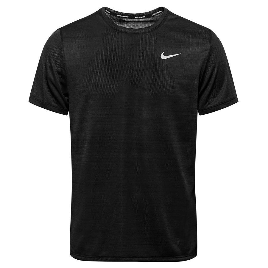 Nike Lauf T-Shirt Dri-FIT Miler - Schwarz/Silber von Nike