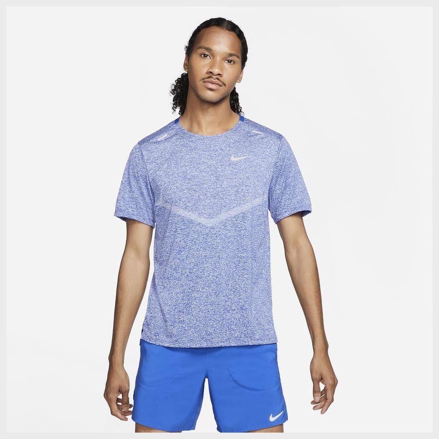 Nike Lauf T-Shirt Dri-FIT Rise 365 - Blau/Silber von Nike