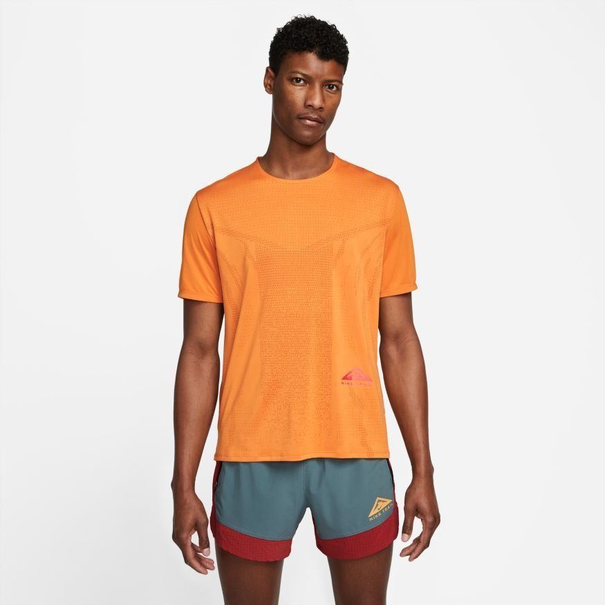 Nike Lauf T-Shirt Dri-FIT Trail Rise 365 - Orange/Rot von Nike