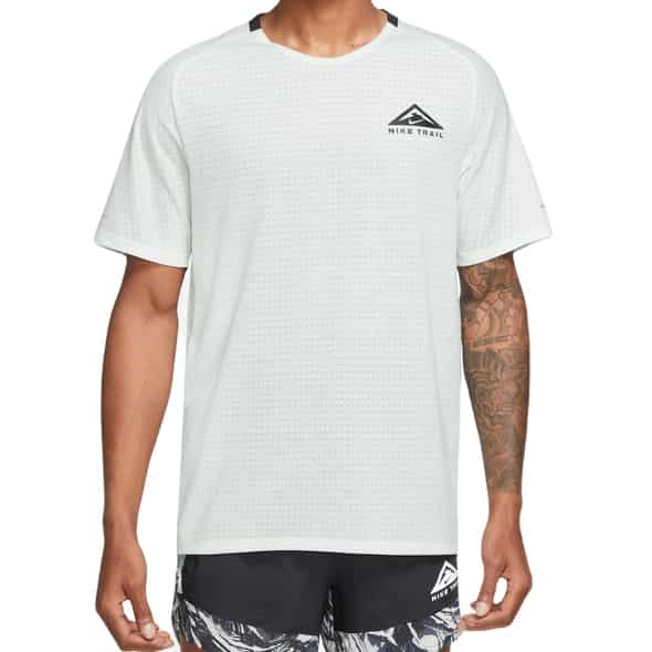 Nike M NK Dri-Fit Trail Top SS Herren Laufshirt (Weiß ) Laufshirts von Nike