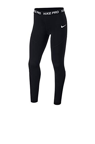 Nike Mädchen Pro Leggings, Black/White, M von Nike