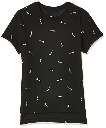 Nike Mädchen Sportswear Swooshfetti T-Shirt, Black, XL von Nike