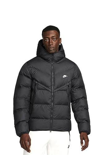 Nike Mens Hooded Jacket Sportswear Storm-Fit Windrunner, Black/Black/Sail, DR9605-010, XL von Nike