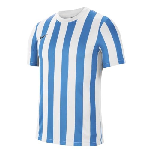 Nike Mens Striped Division Iv Jersey S/S Shirt, White/University Blue/Black, M von Nike