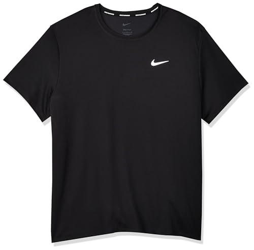 Nike Herren Miler T-Shirt, Black/Reflective Silv, M EU von Nike