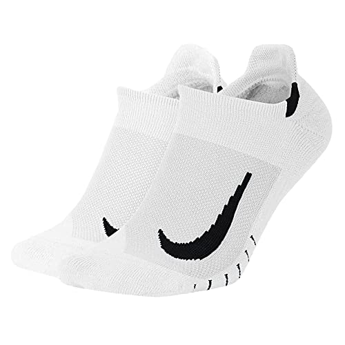Nike Unisex Multiplier No-Show Socken, White/Black, XL von Nike