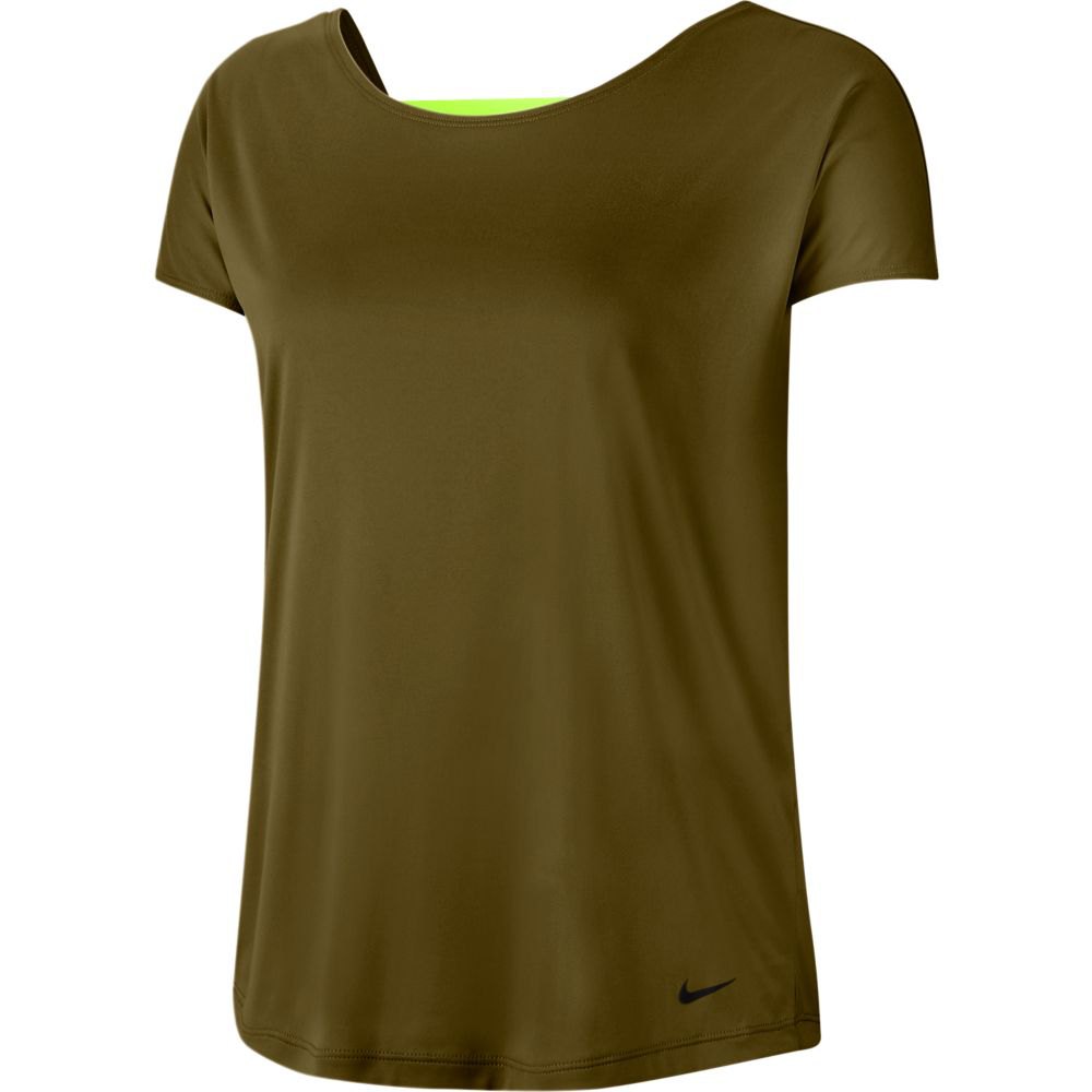 Nike Pro Dri-fit Short Sleeve T-shirt Grün M Frau von Nike