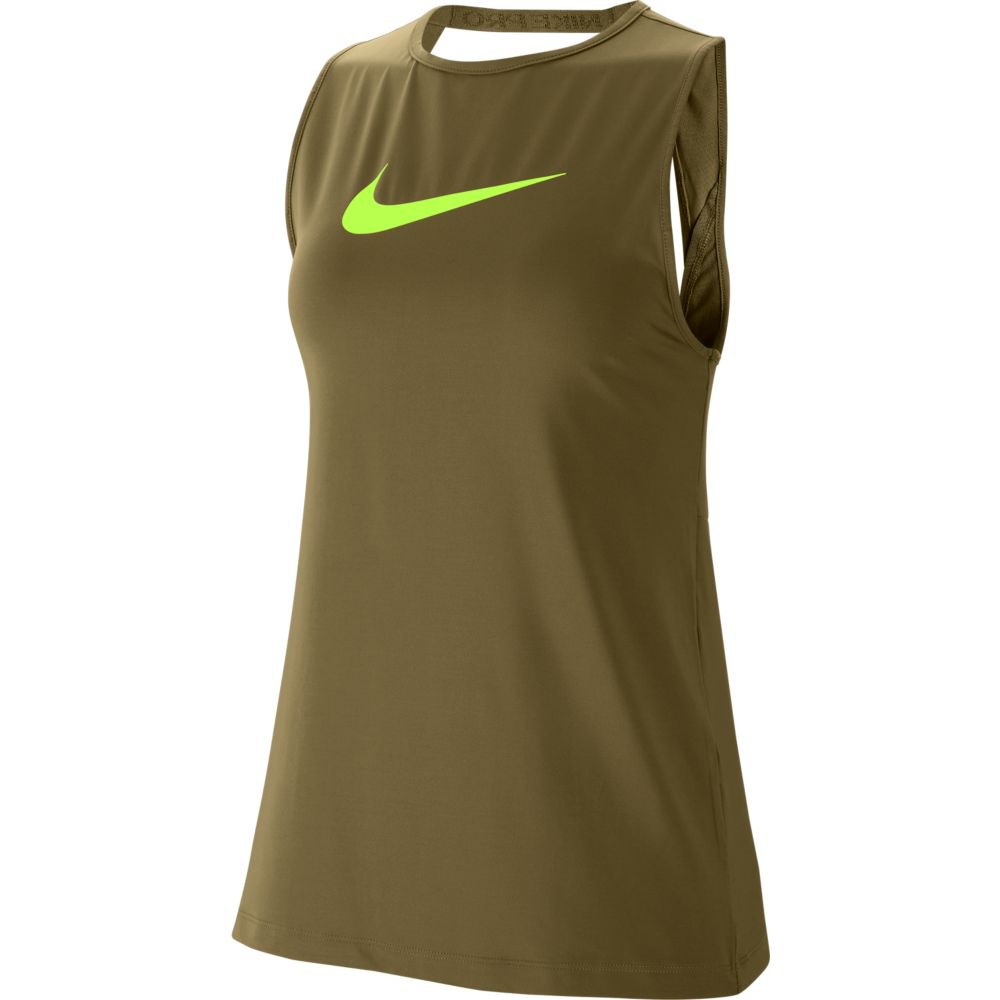 Nike Pro Swoosh Sleeveless T-shirt Grün L Frau von Nike