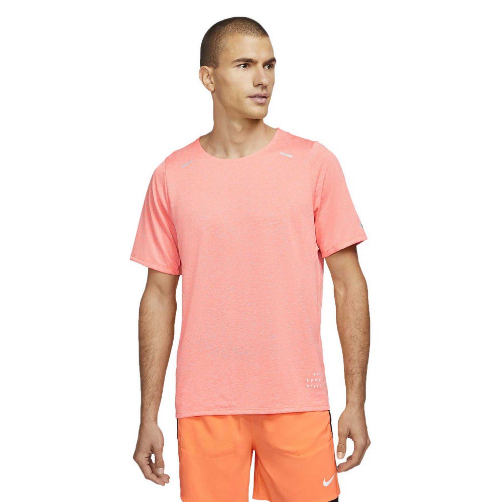 Nike Rise 365 Short Sleeve T-shirt Orange S Mann von Nike
