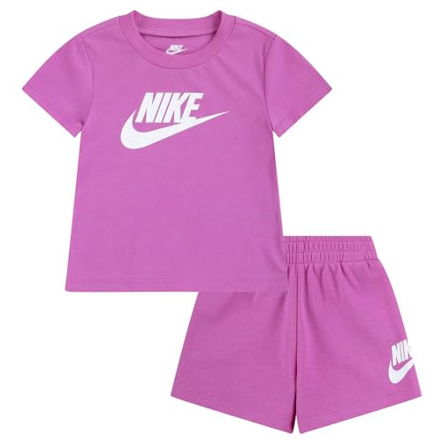 Nike Set Kinder Club Tee und Shorts Set 56L596, fuchsia, 0-3 Monate von Nike