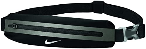 Nike Unisex – Erwachsene Slim Waistpack 2.0 Unisex H fttasche, Black/Black/Silver, Einheitsgröße EU von Nike