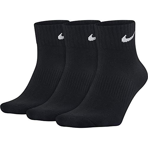 NIKE Socken Lightweight Quarter 3er Pack, schwarz, 34-38 S, SX4706-001 von Nike