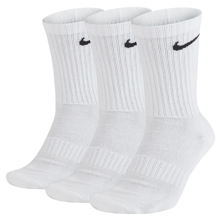 Nike Socken Everyday Cush Crew 3er-Pack - Weiß/Schwarz, Größe L: 42-46 von Nike