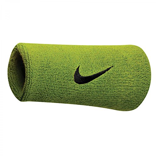 Nike Swoosh Doublewide Schweißbänder, Atomic Green/Black, One Size von Nike