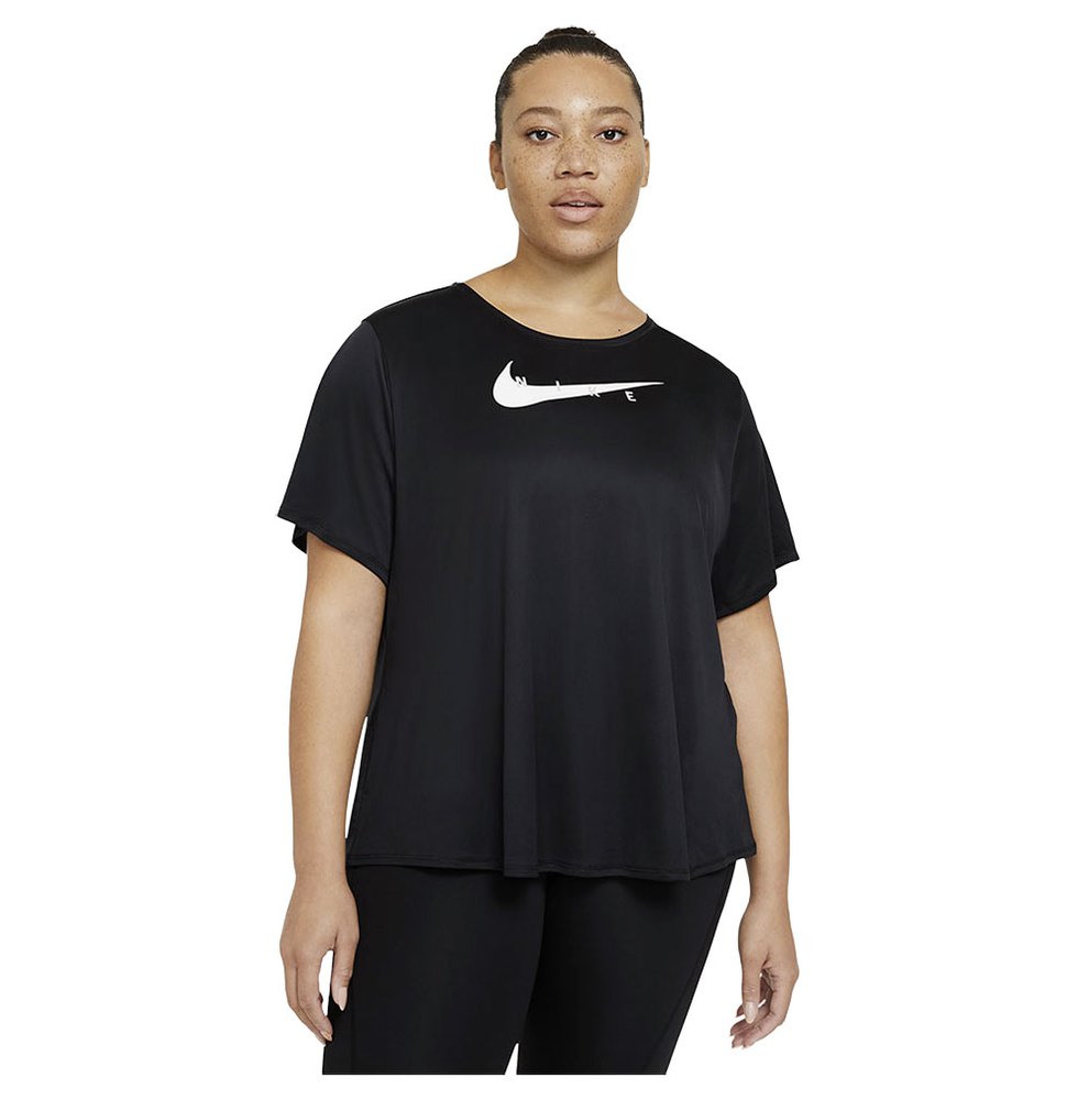 Nike Swoosh Run Short Sleeve T-shirt Schwarz XS Frau von Nike