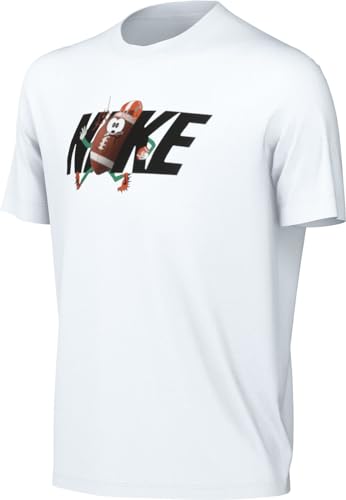 Nike Top Kinder Sportswear Tee Football Ball Fa23, White, FD3971-100, L von Nike