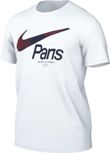 Nike Top Paris Saint-Germain Herren Swoosh Tee, White, FV8555-100, 2XL von Nike