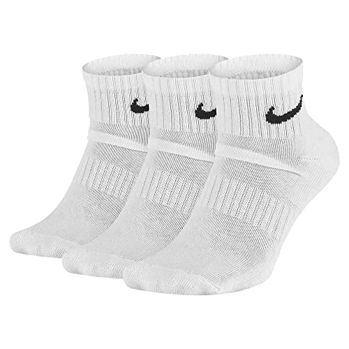 Nike U NK Everyday Cush Ankle 3PR Herren-Socken, White/(Black), FR: L (Größe Hersteller: 42 – 46) von Nike