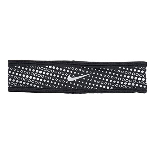 Nike Unisex – Erwachsene Dri-Fir Stirnband, Black/Black/Silver, One Size von Nike